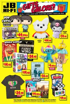 Preview of catalogue Gifts Galore from shop JB Hi-Fi valid 11/12/2025