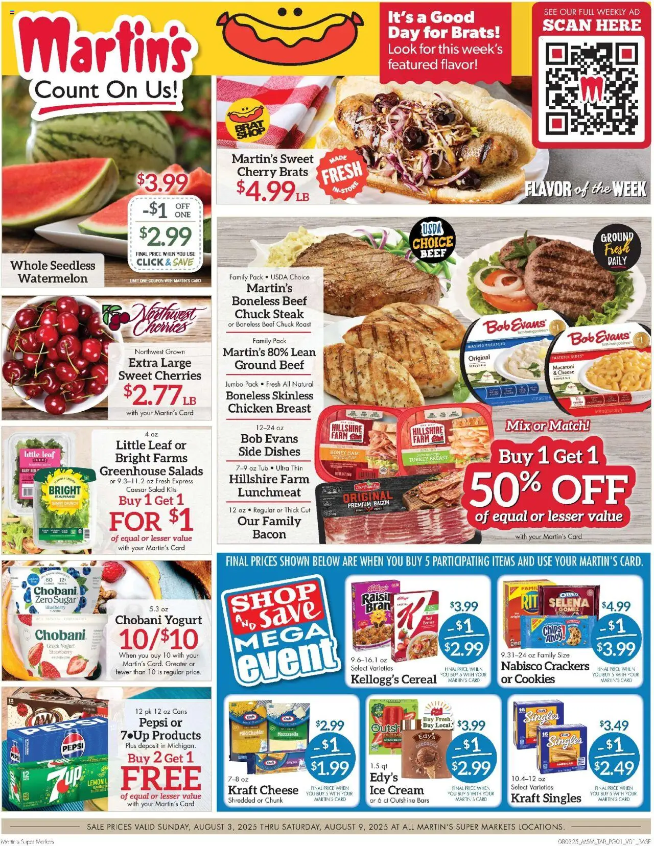 Martin’s Weekly Ad from 08/03/2025 - Flyer - Page number 1
