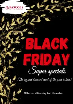 Preview of catalogue Black Friday from shop Pascoes valid 27 Nov 2025