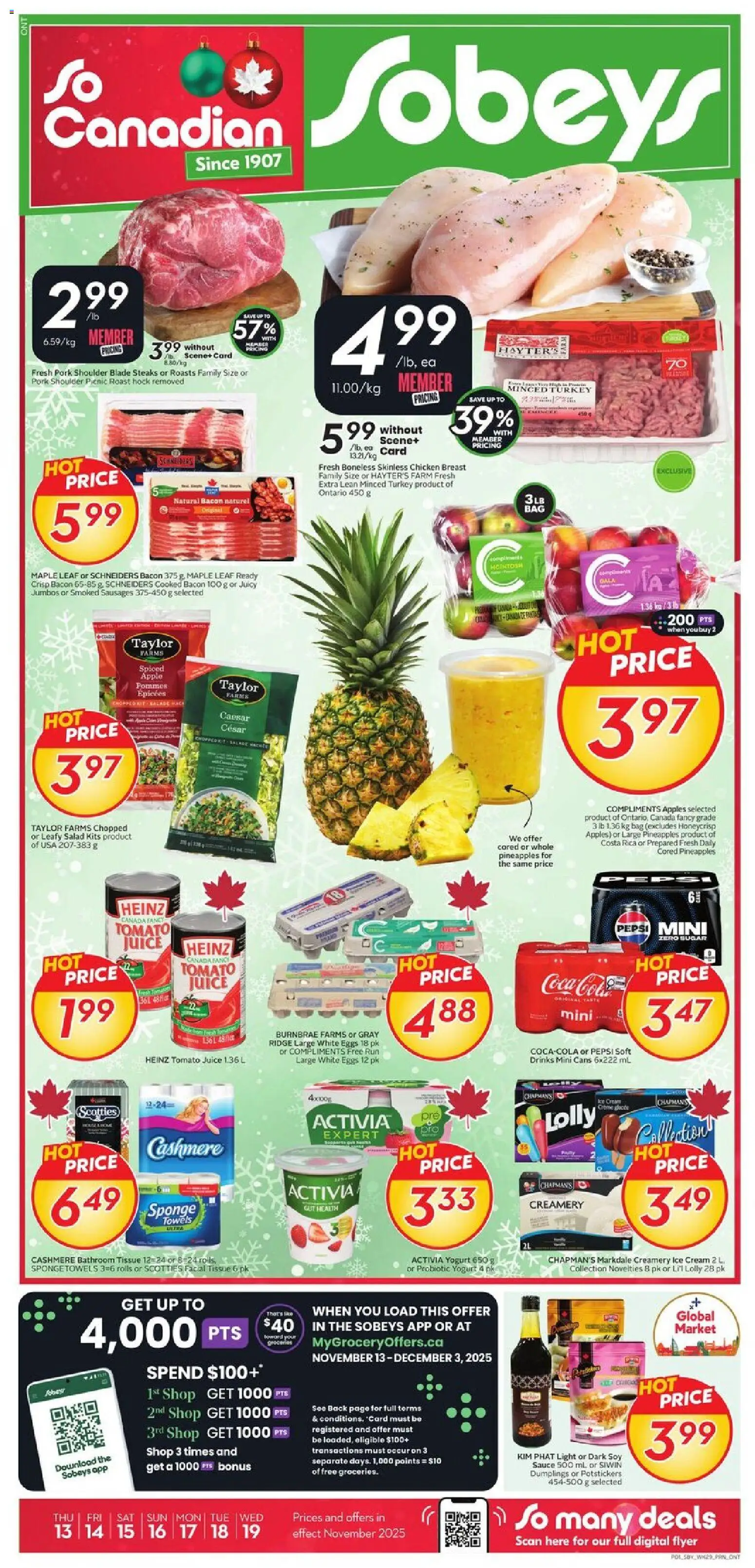 Preview of leaflet Weekly flyer / circulaire from shop Sobeys is valid from Nov 13, 2025