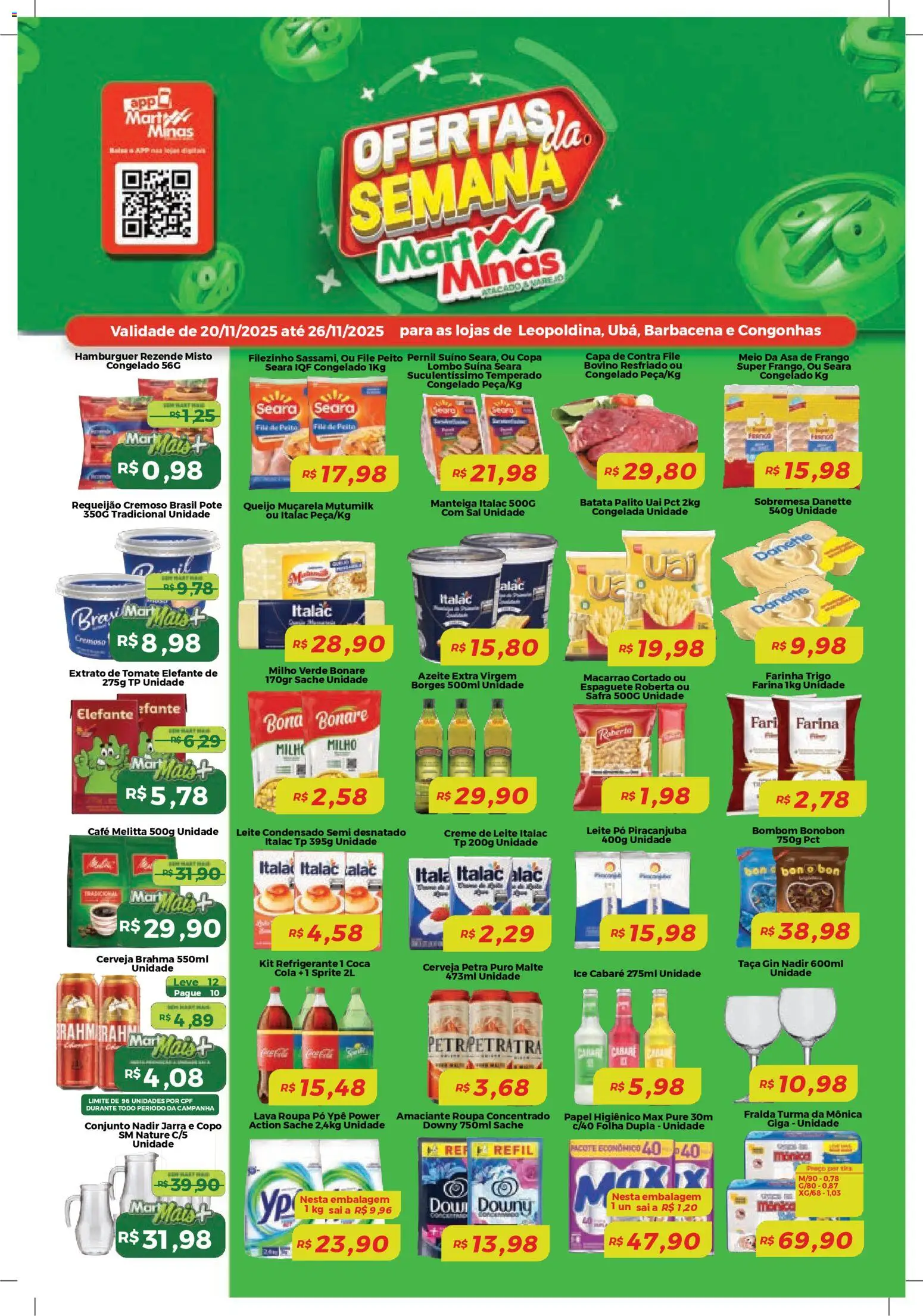 Pré-Visualização do folheto "Ofertas da semana" da loja Mart Minas válido a partir de 20/11/2025