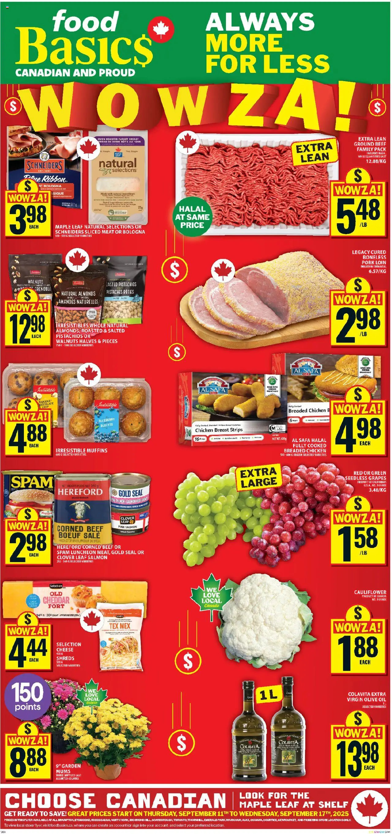 Food Basics flyer valid from Sep 11, 2025 - page number 1