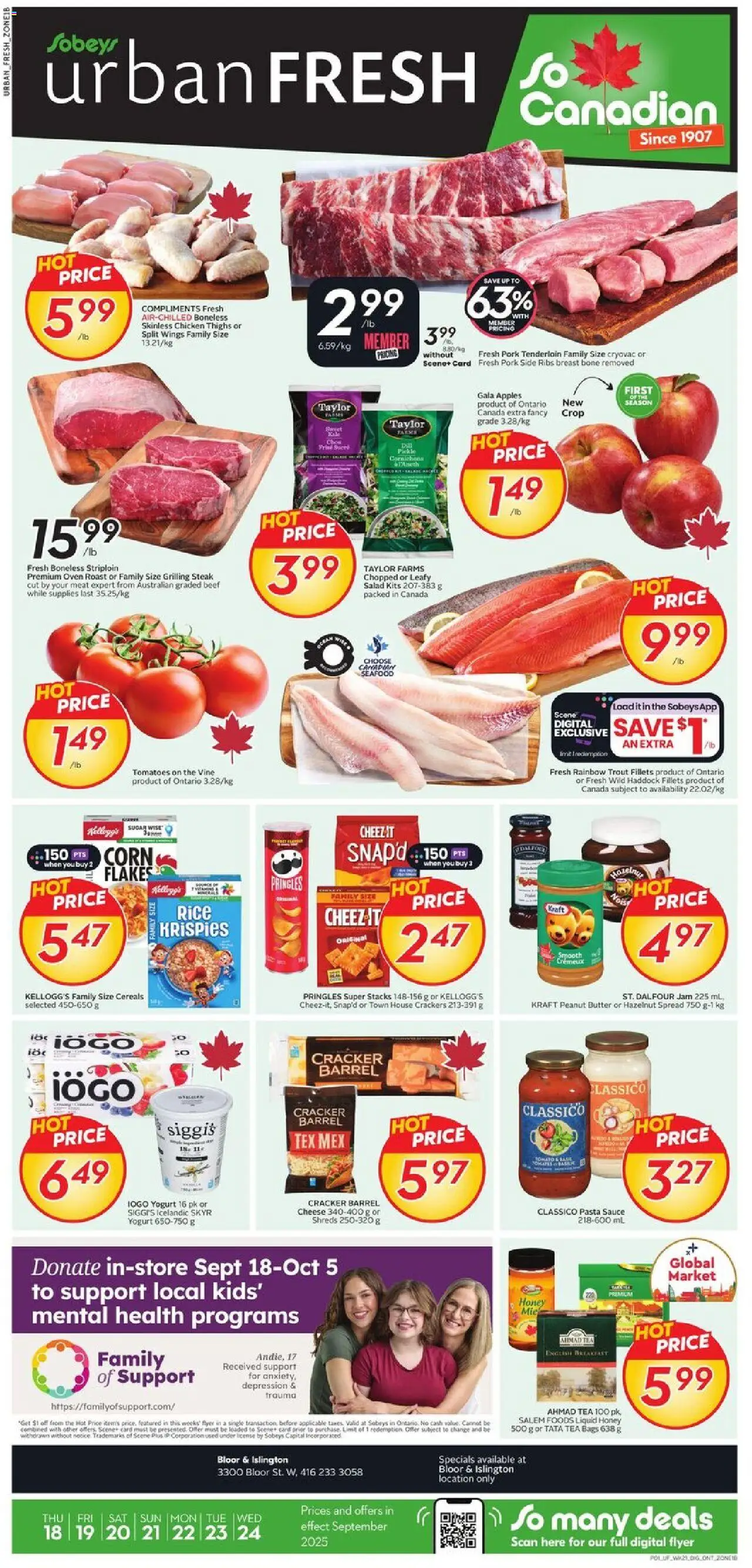 Sobeys flyer valid from Sep 18, 2025 - page number 1