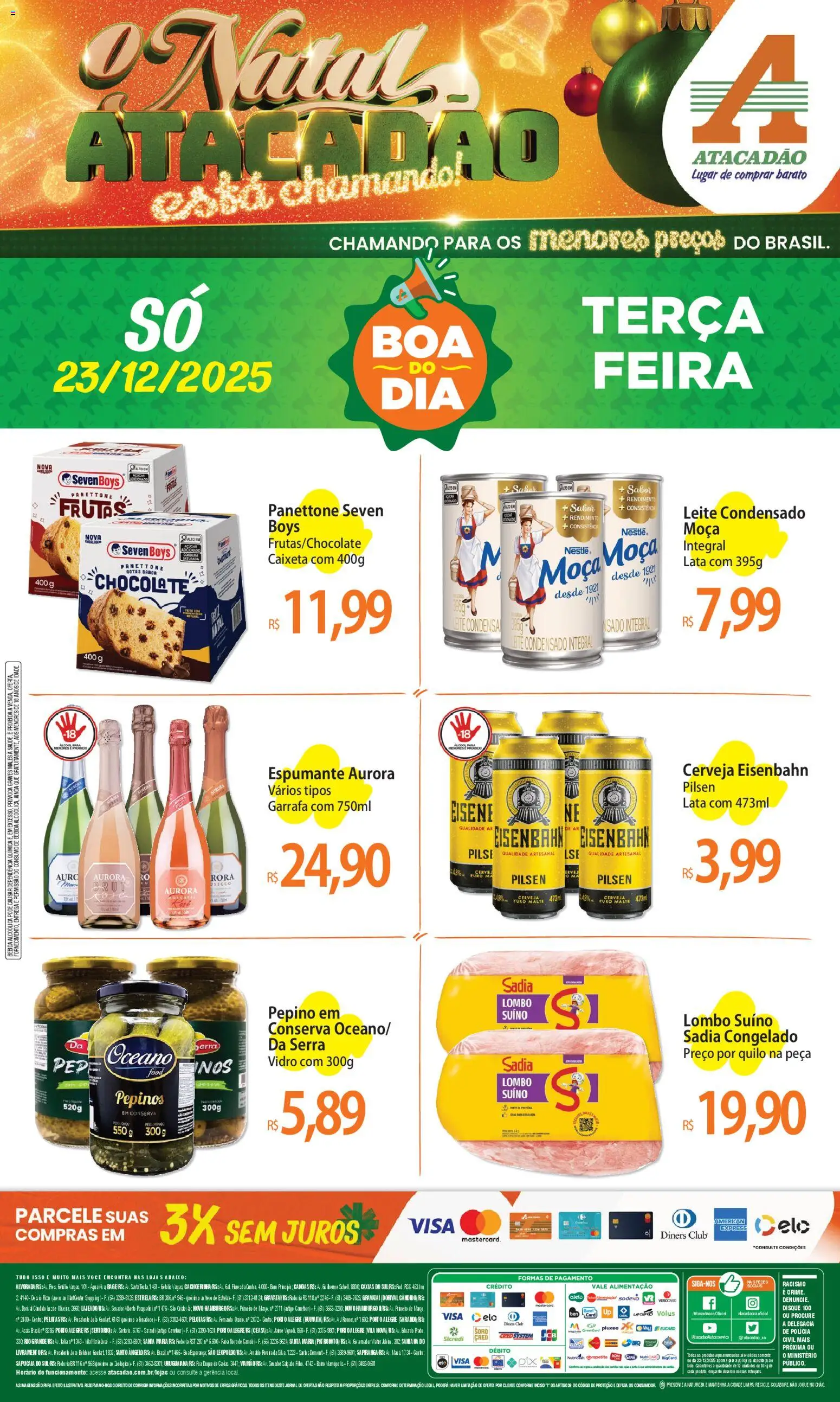Pré-Visualização do folheto "Ofertas - RS" da loja Atacadão válido a partir de 23/12/2025