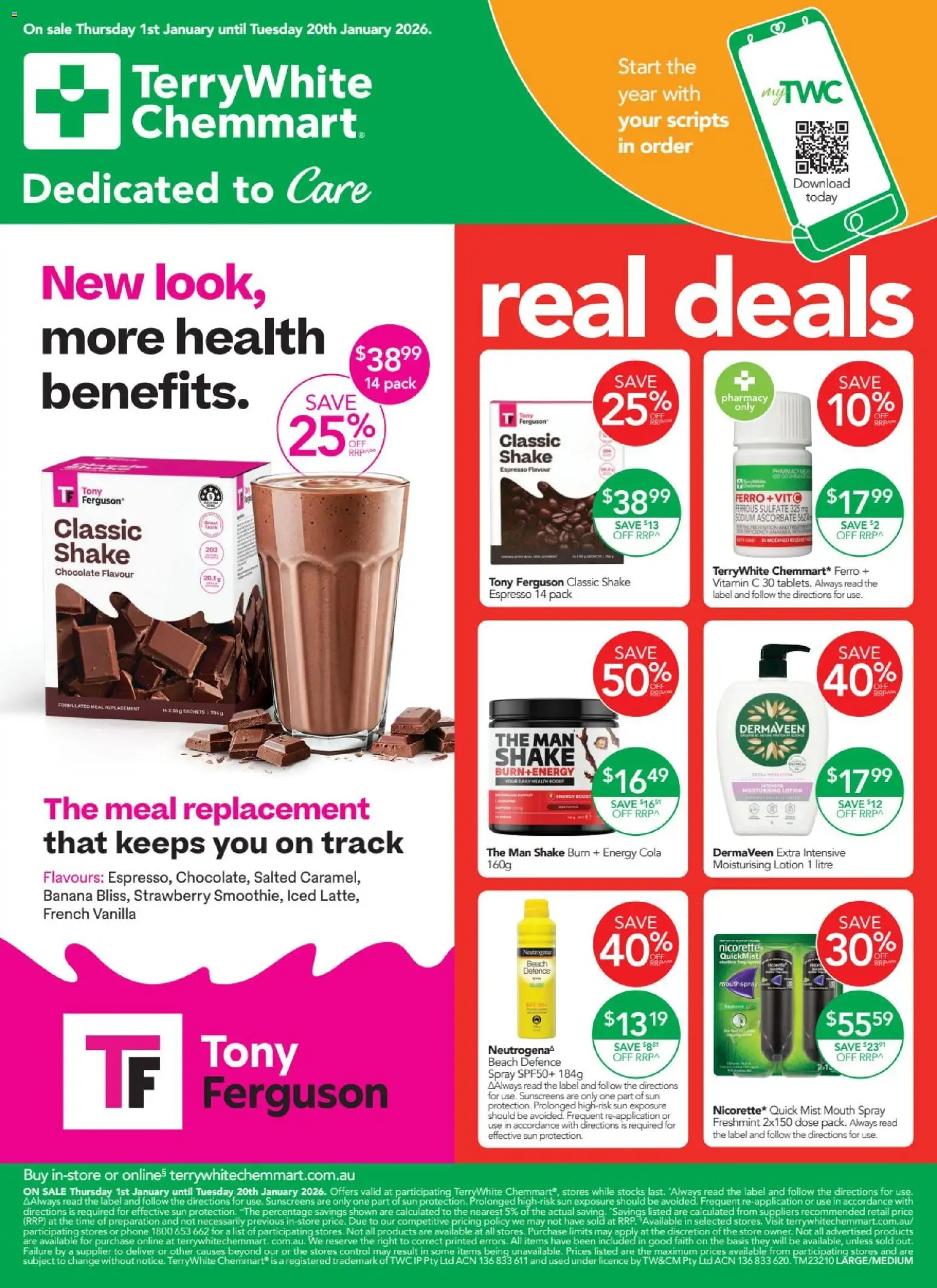 Preview of catalogue Catalogue Aberglasslyn from shop Terry White valid 01/01/2026 - Chocolate, Lotion, Sachets, Phone, Vanilla, Vitamin