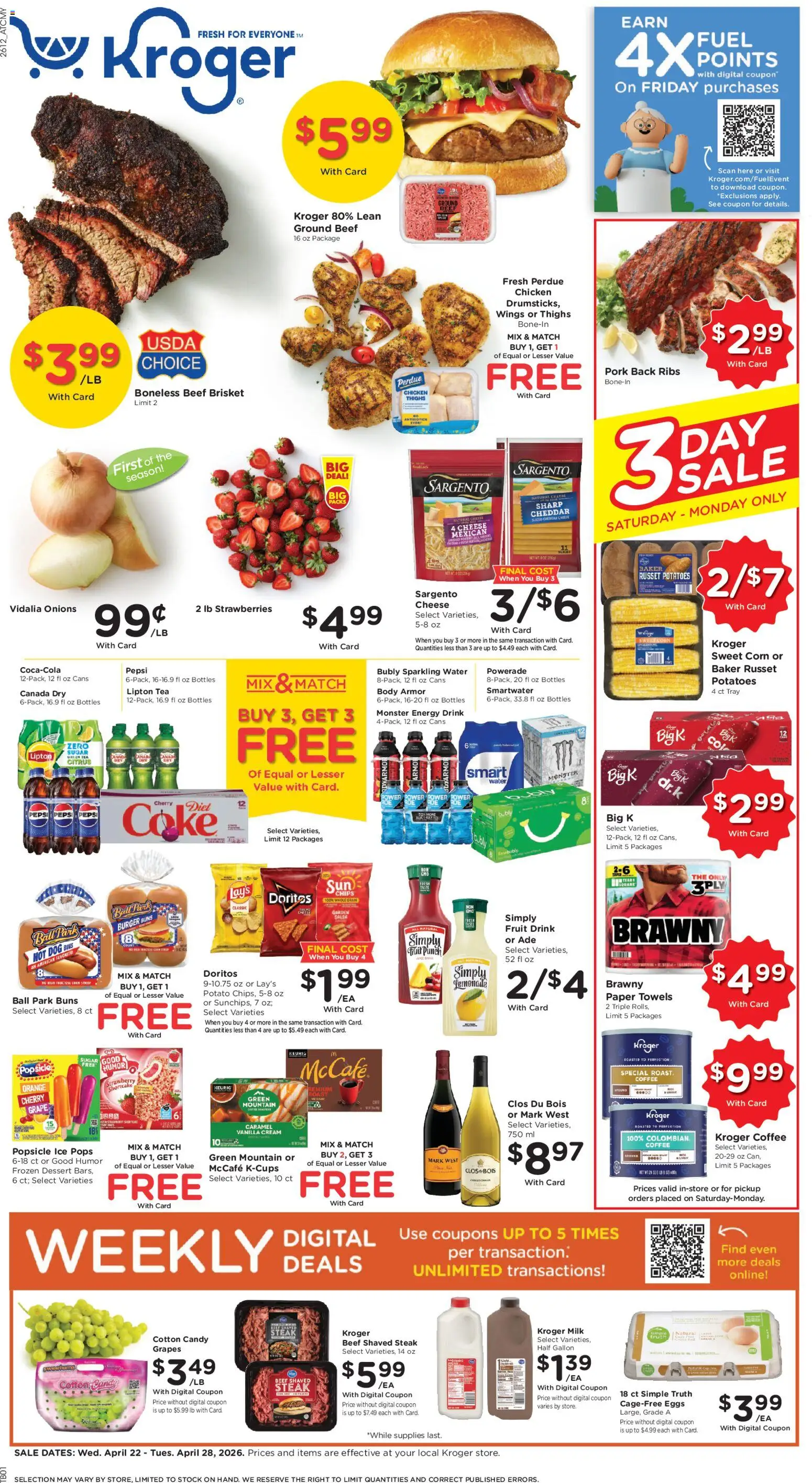 Ad Preview of Kroger Kroger Weekly Ad from 04/22/2026