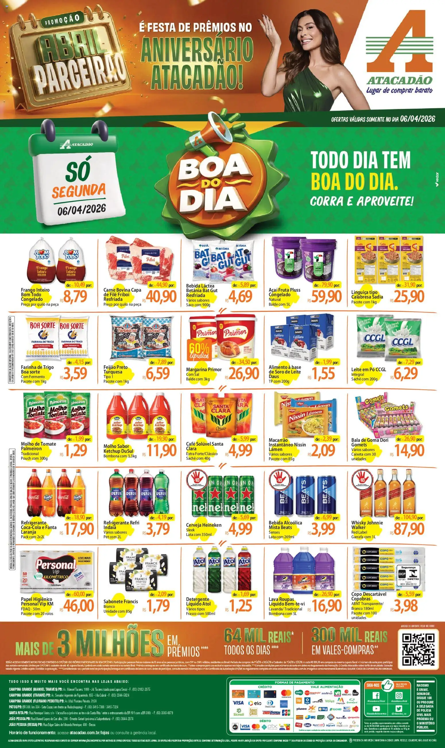 Pré-Visualização do folheto "Atacadão ofertas - PB" da loja Atacadão válido a partir de 06/04/2026