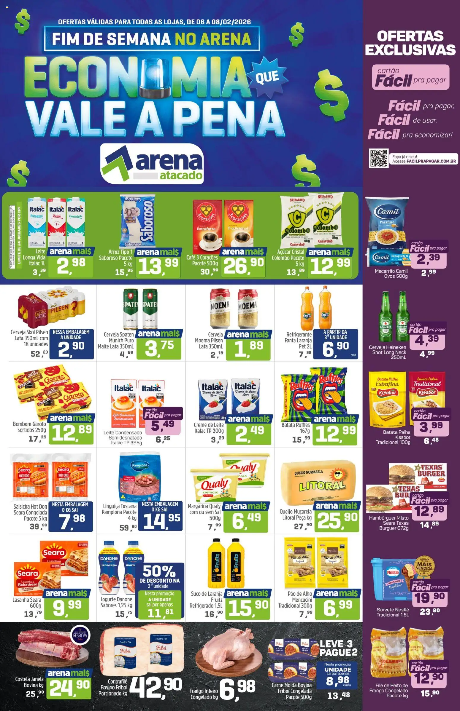 Pré-Visualização do folheto "Ofertas da semana" da loja Arena Atacado válido a partir de 06/02/2026