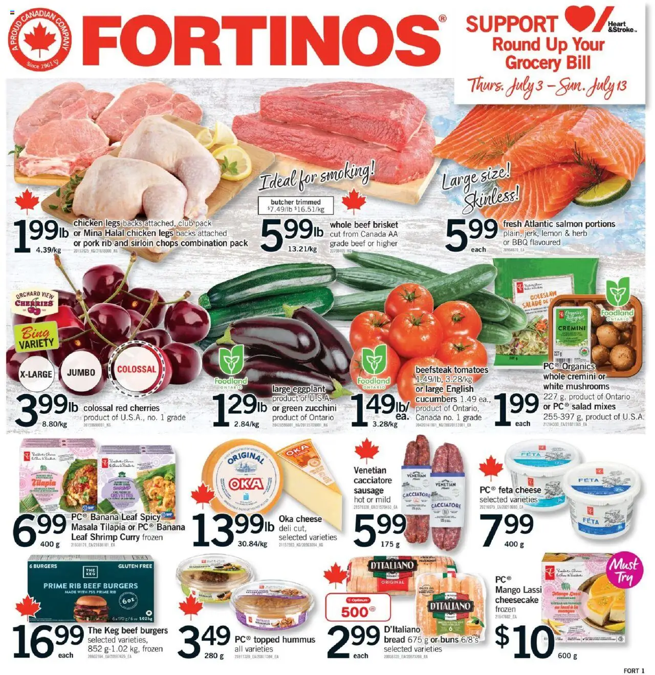 Fortinos flyer valid from Jul 03, 2025 - page number 1 - Thé, Salade