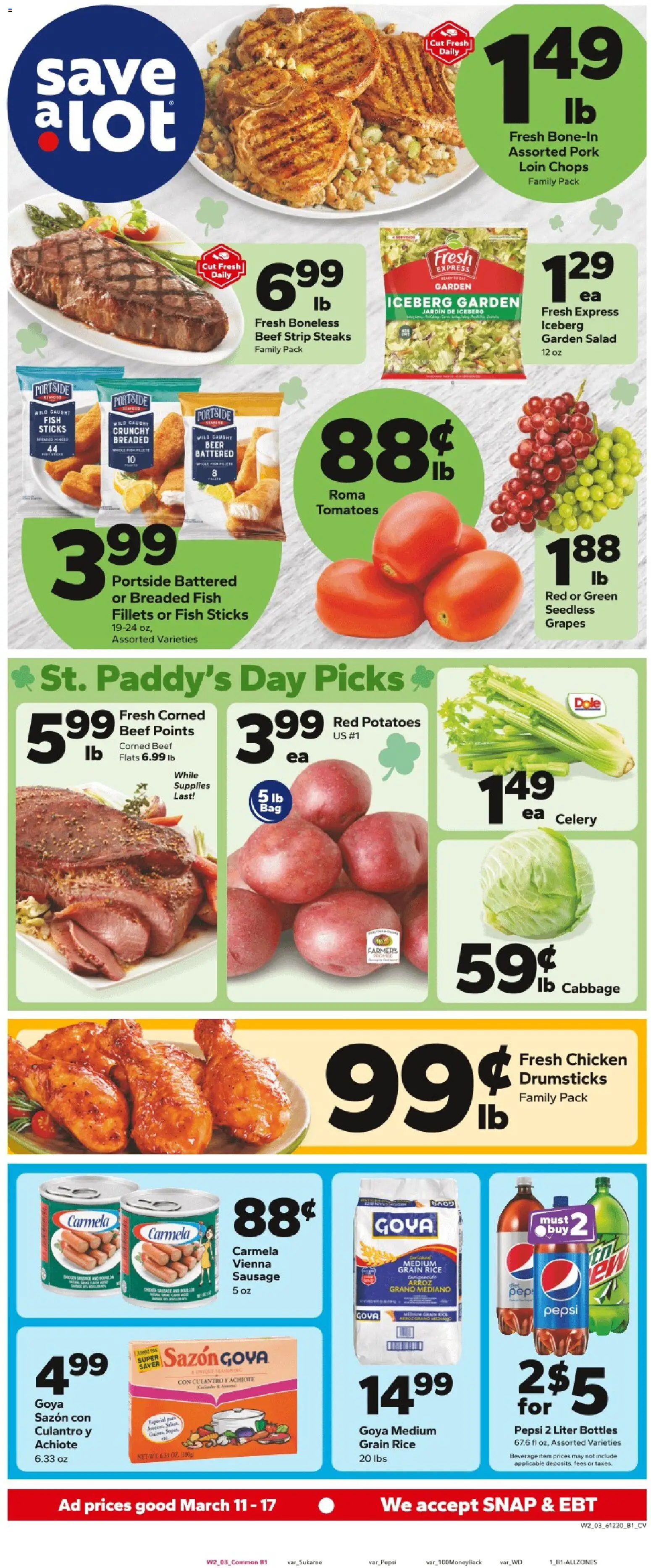 Ad Preview of Save a Lot Save a Lot Weekly Ad from 03/11/2026