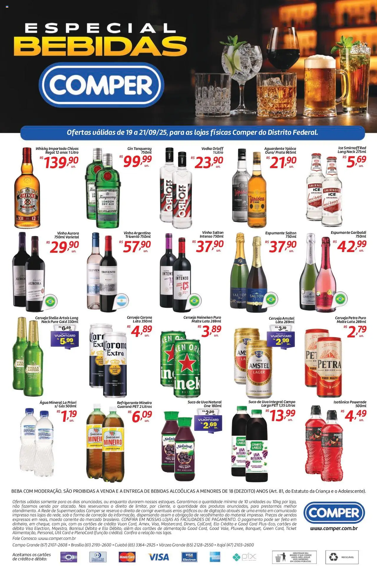 Comper folheto "Ofertas Especial Bebidas" válido a partir de 19/09/2025 - número de página 1