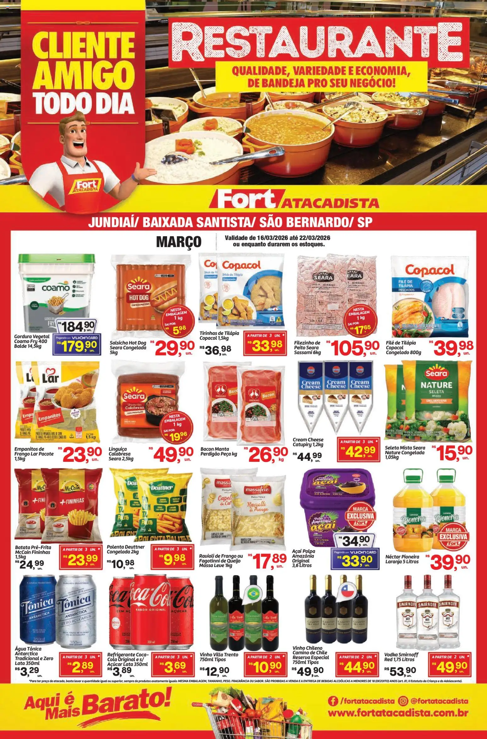 Pré-Visualização do folheto "Fort Atacadista ofertas Food Service" da loja Fort Atacadista válido a partir de 16/03/2026