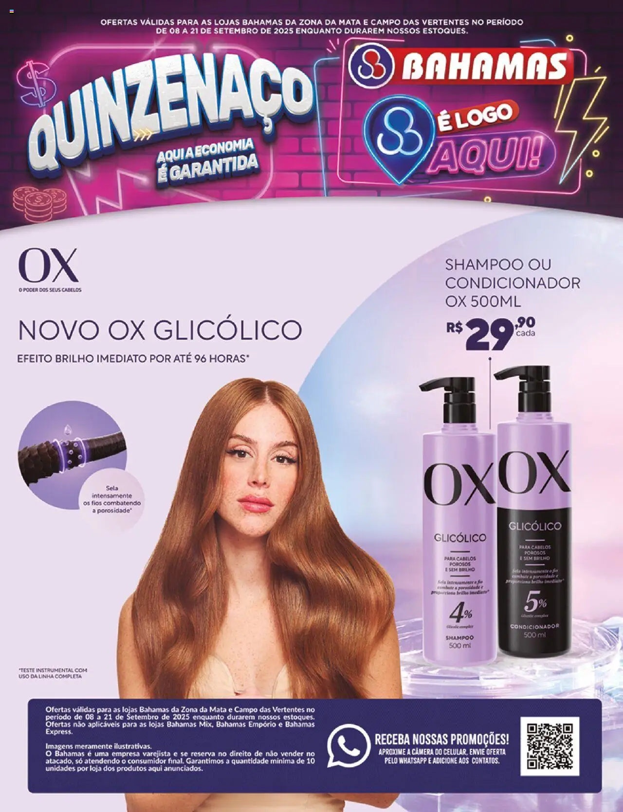 Bahamas Supermercados folheto "Ofertas da Quinzena" válido a partir de 08/09/2025 - número de página 1
