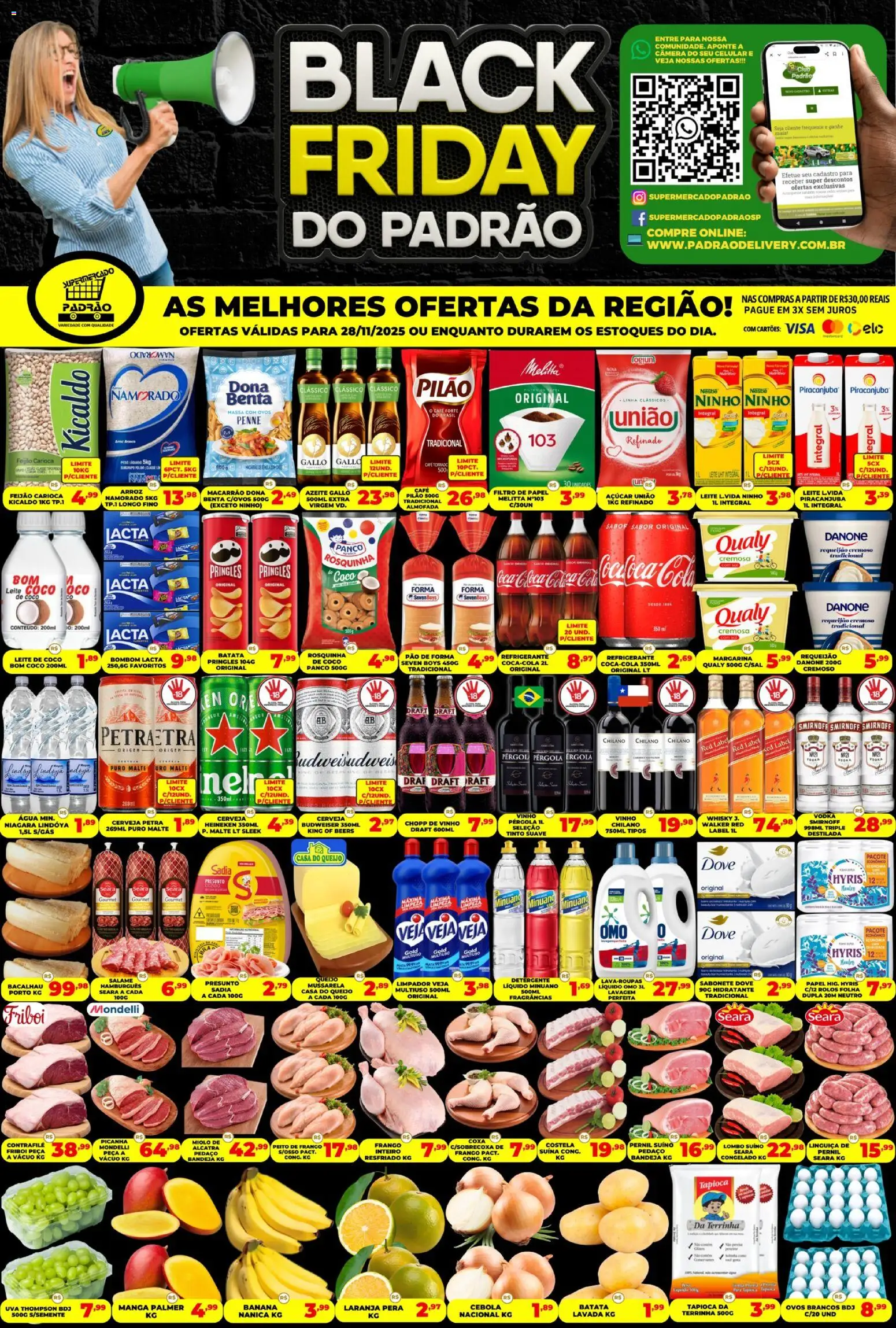 Pré-Visualização do folheto "Black Friday" da loja Supermercado Padrão válido a partir de 28/11/2025