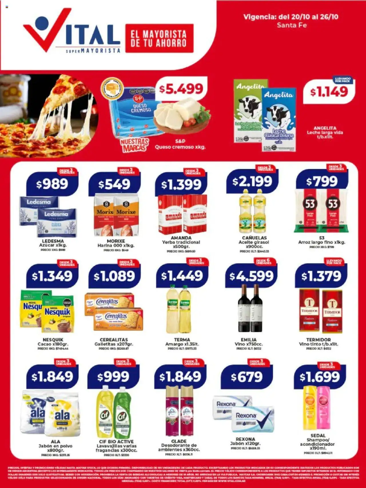 Vital Ofertas -Santa Fe del 20/10/2025 >> Catálogo