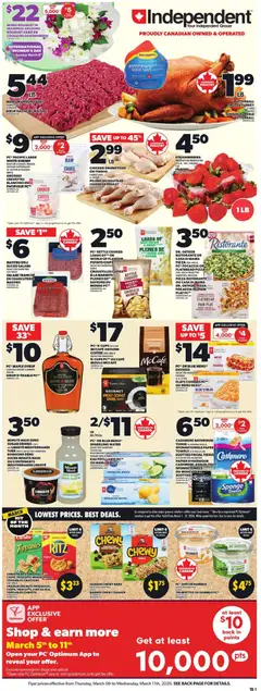 Un aperçu du dépliant Independent Grocer weekly flyer - NS du magasin Independent Grocer est valide à partir 5 mars 2026