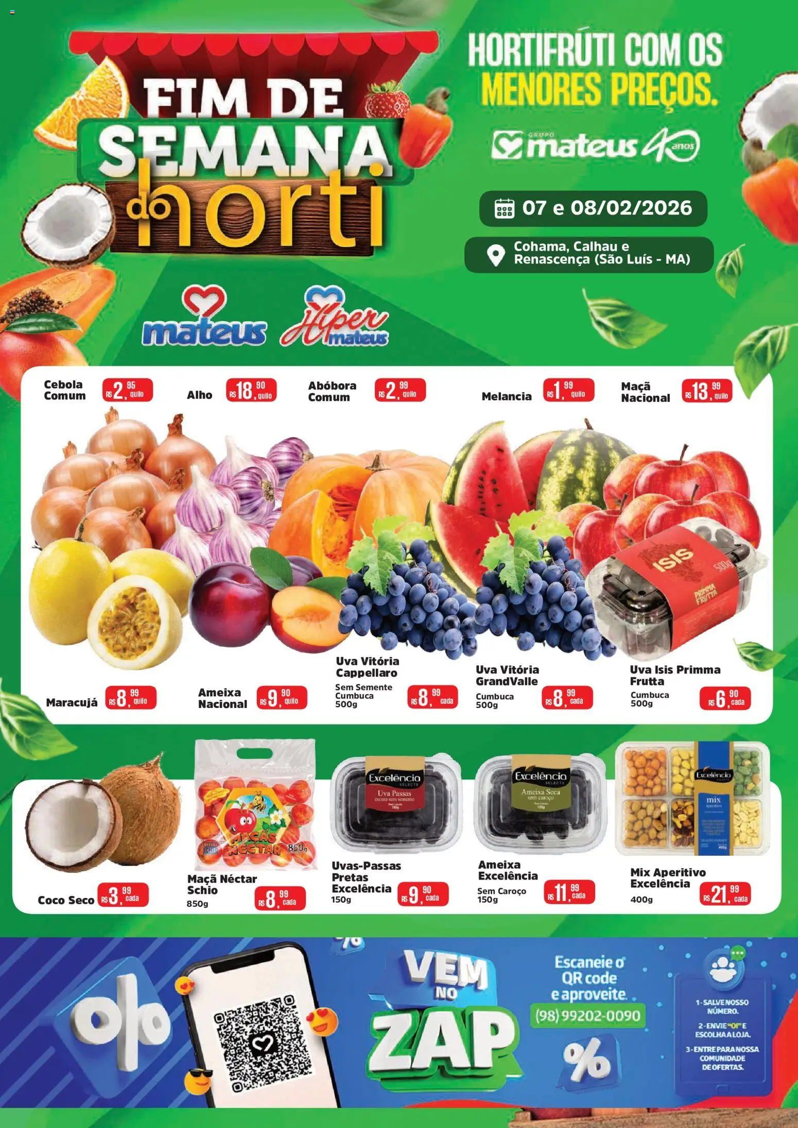 Pré-Visualização do folheto "Ofertas Fim de Semana " da loja Mateus válido a partir de 07/02/2026