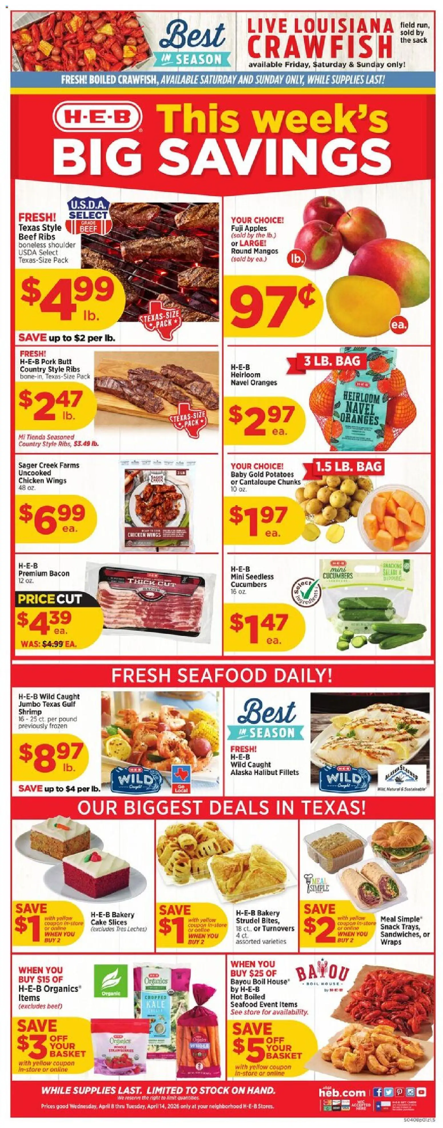 Ad Preview of H-E-B H-E-B Weekly Ad from 04/08/2026