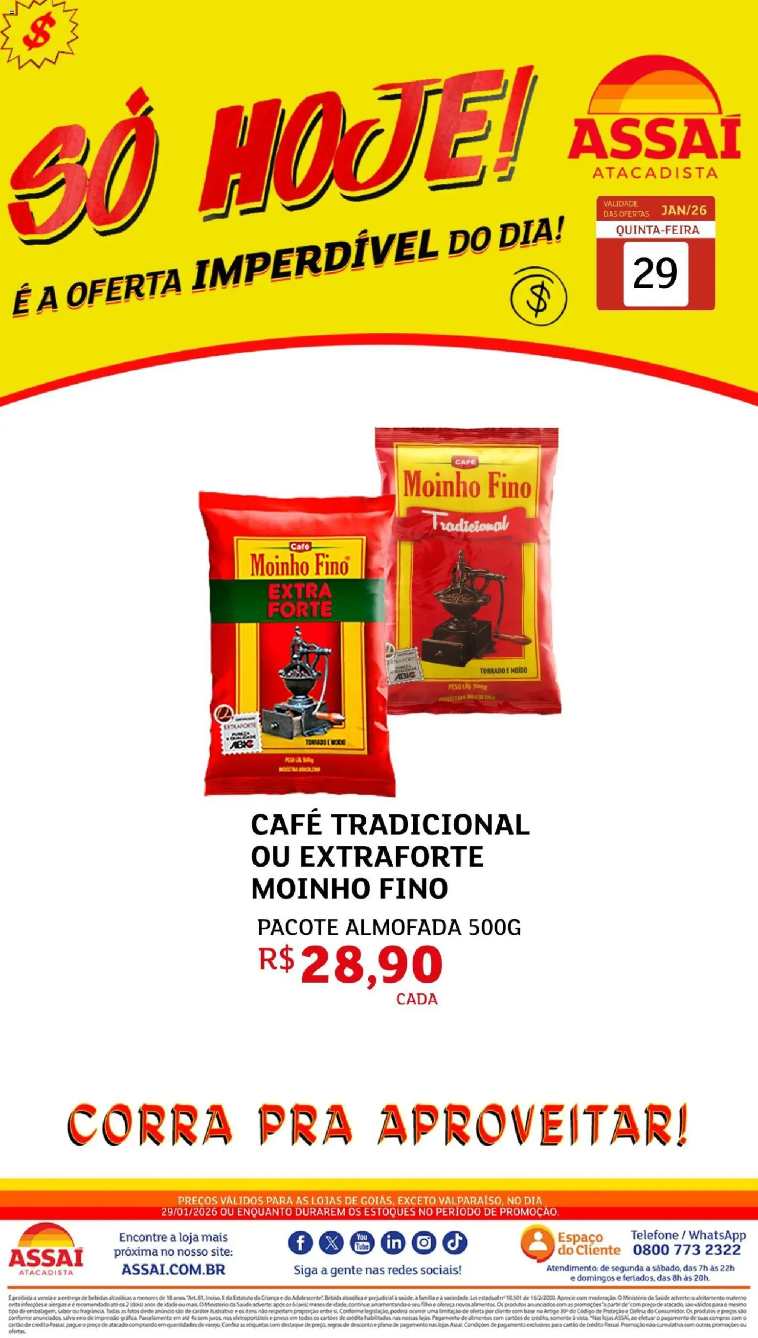 Pré-Visualização do folheto "Encarte - GO" da loja Assaí Atacadista válido a partir de 29/01/2026