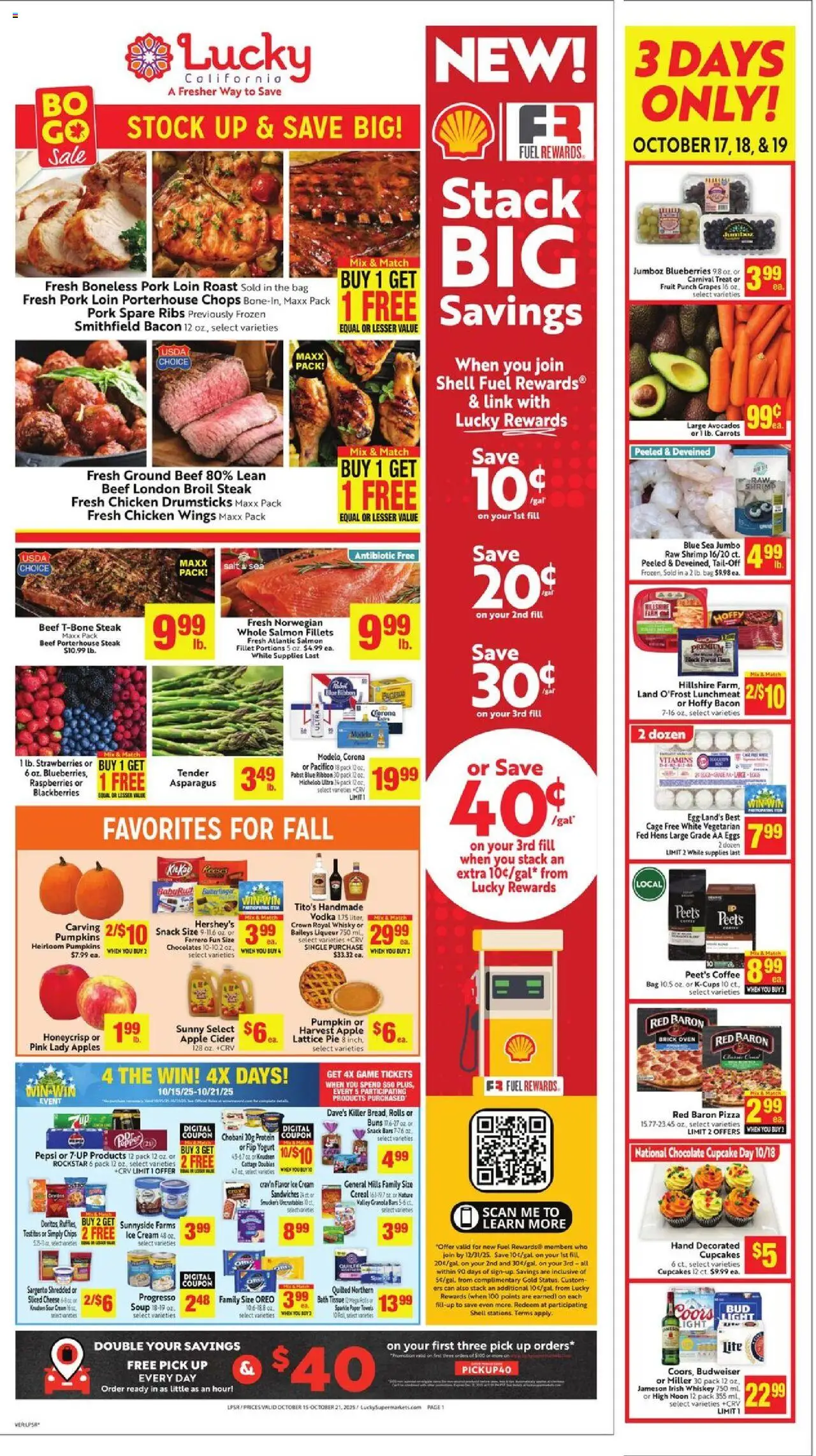 Lucky Supermarkets Weekly - AK from 10/15/2025 - Flyer - Page number 1