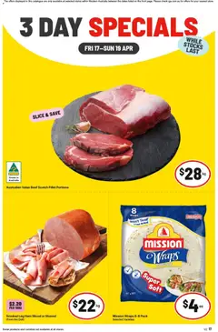 Preview of catalogue IGA 3 Day Specials NT/WA from shop IGA valid 17/04/2026