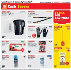 Preview of leaflet Cash Savers from shop Home Hardware is valid from Sep 18, 2025