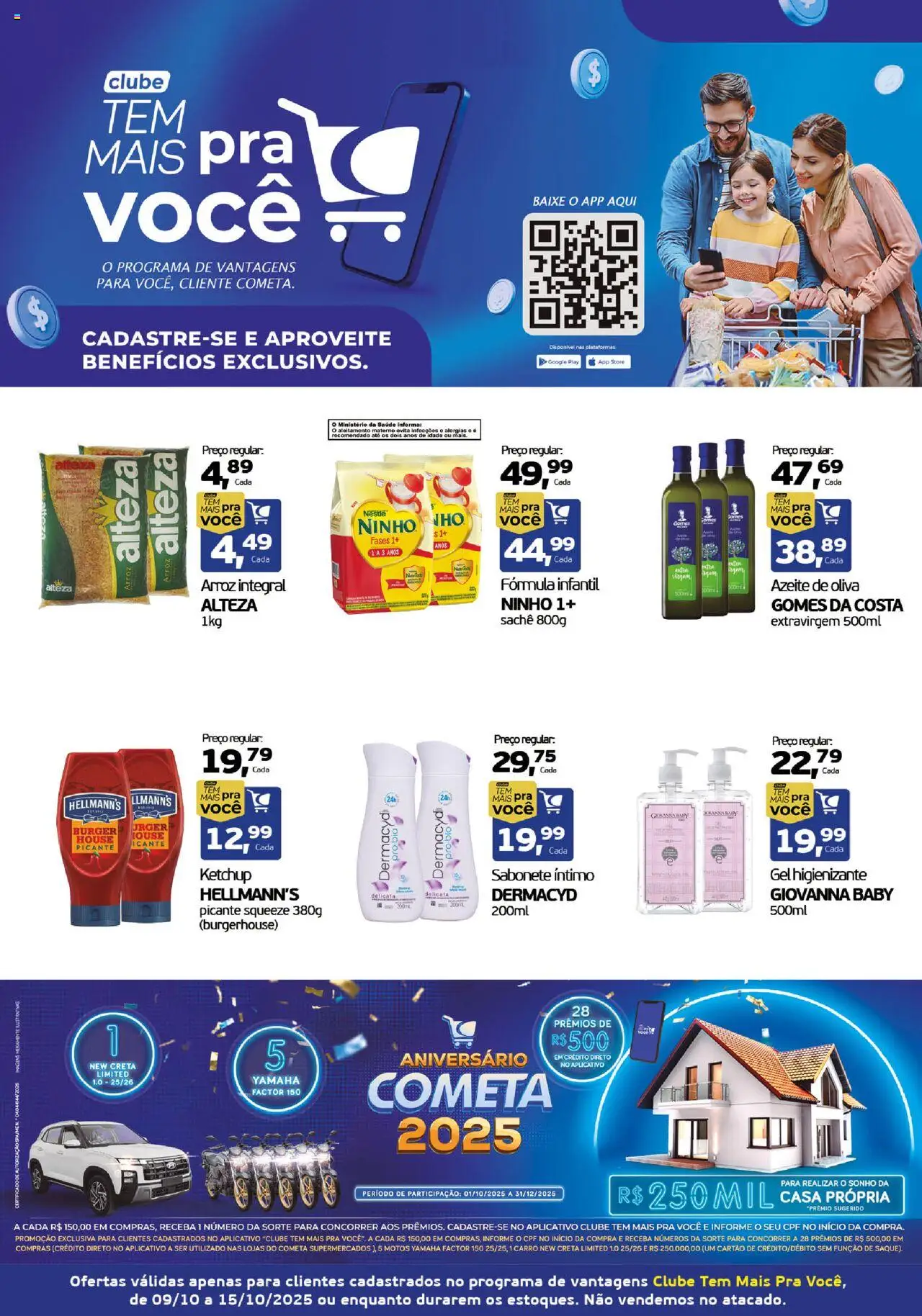 Cometa Supermercados folheto "Ofertas Clube Tem Mais Pra Você" válido a partir de 09/10/2025 - número de página 1