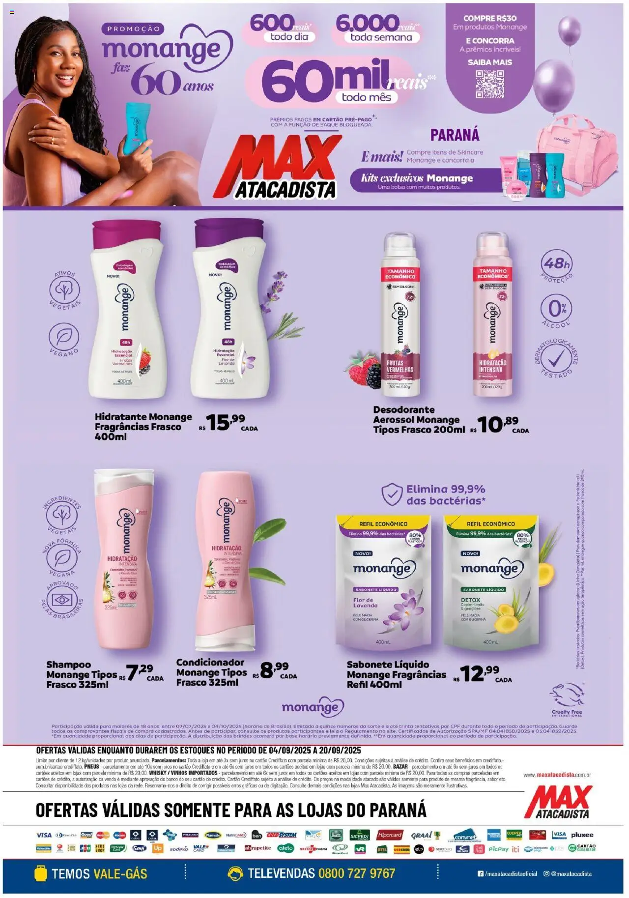 Max Atacadista folheto "Ofertas Monange" válido a partir de 04/09/2025 - número de página 1
