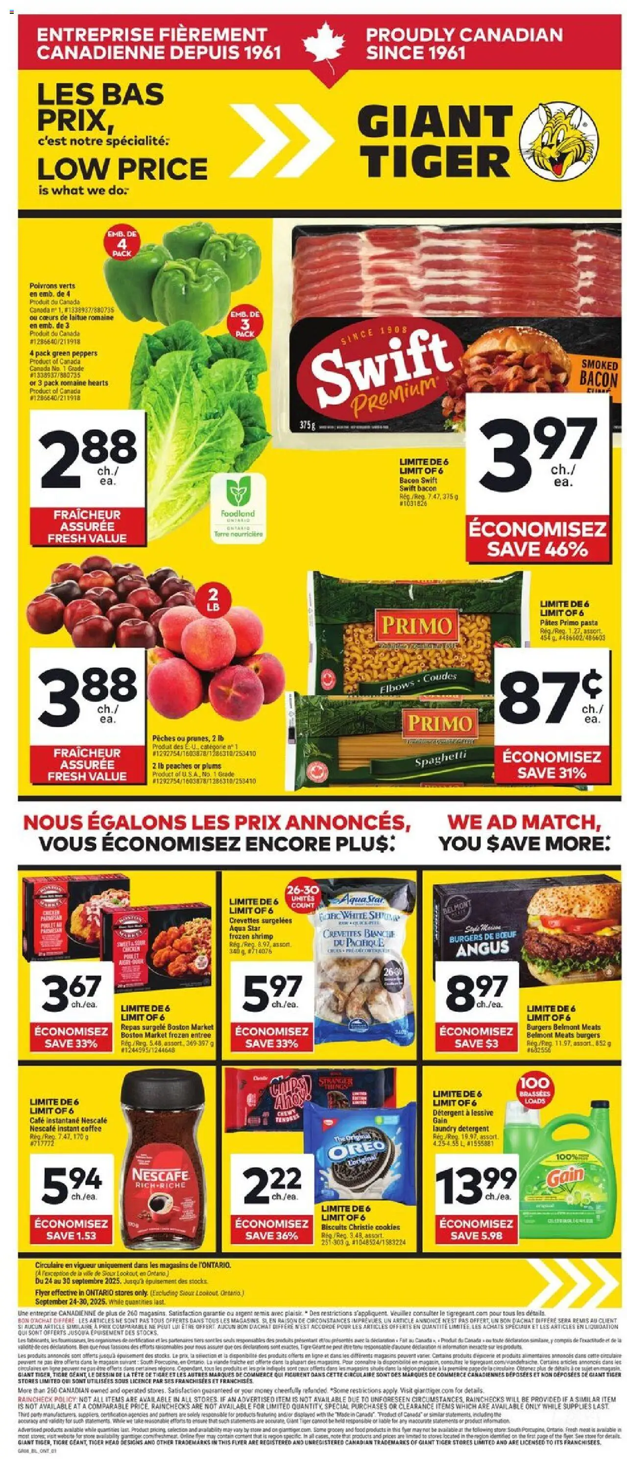 Giant Tiger flyer valid from Sep 24, 2025 - page number 1