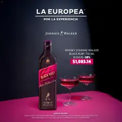 Vista previa las ofertas de la tienda La Europea - Catálogo Whisky Johnnie Walker desde el 03/12/2025 