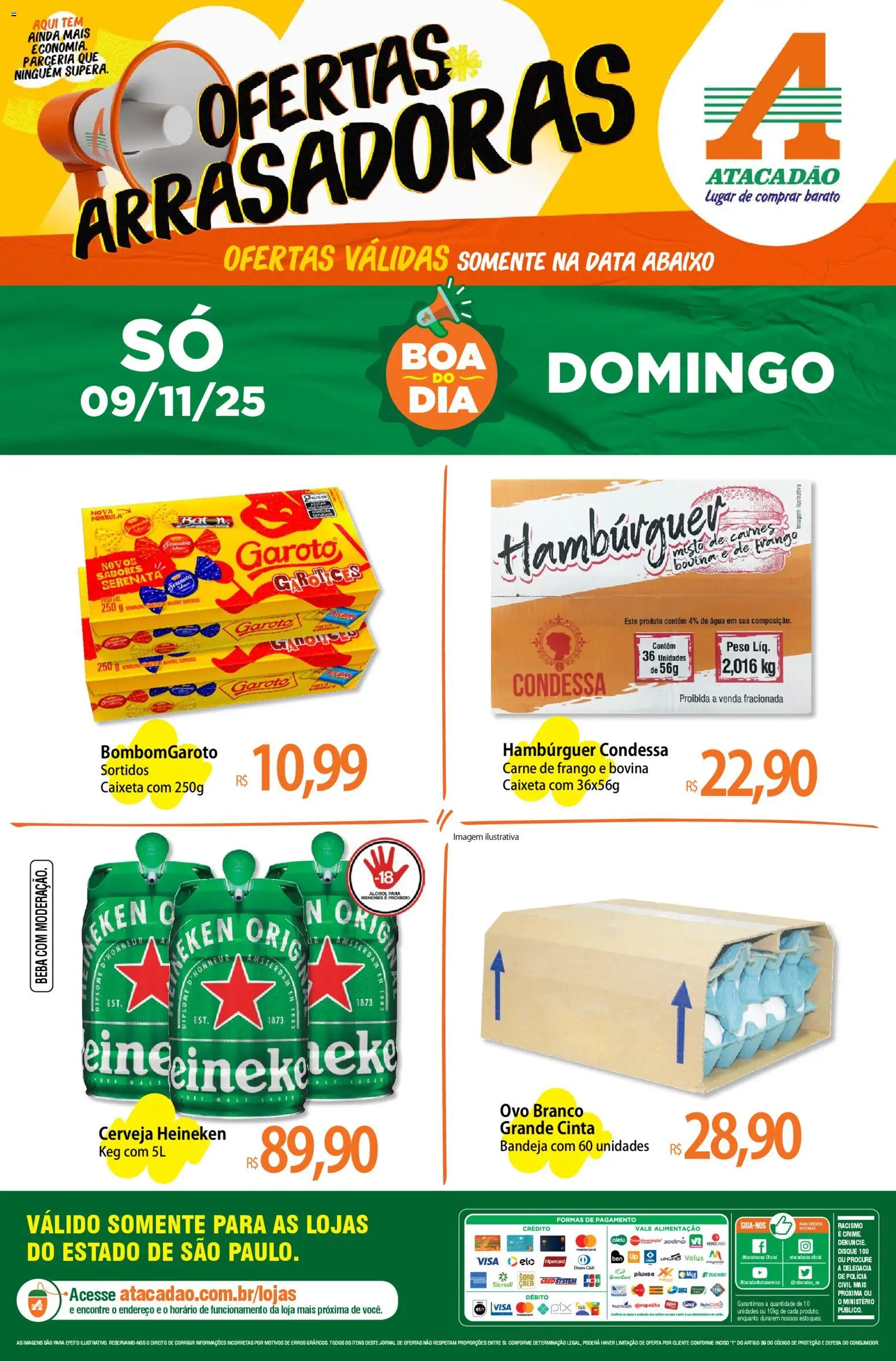 Pré-Visualização do folheto "Ofertas - SP" da loja Atacadão válido a partir de 09/11/2025