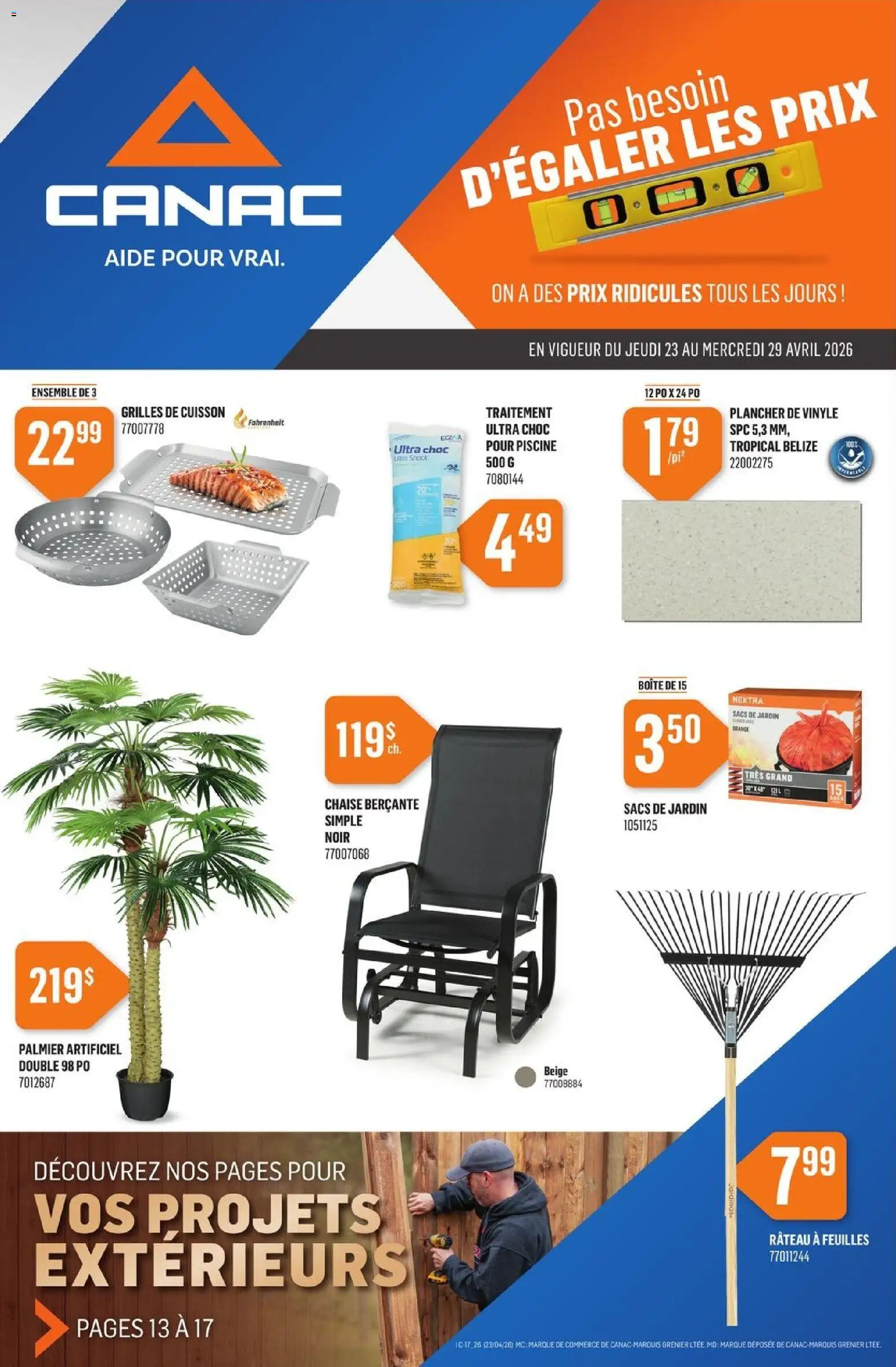 Preview of leaflet Canac circulaire from shop Canac is valid from Apr 23, 2026