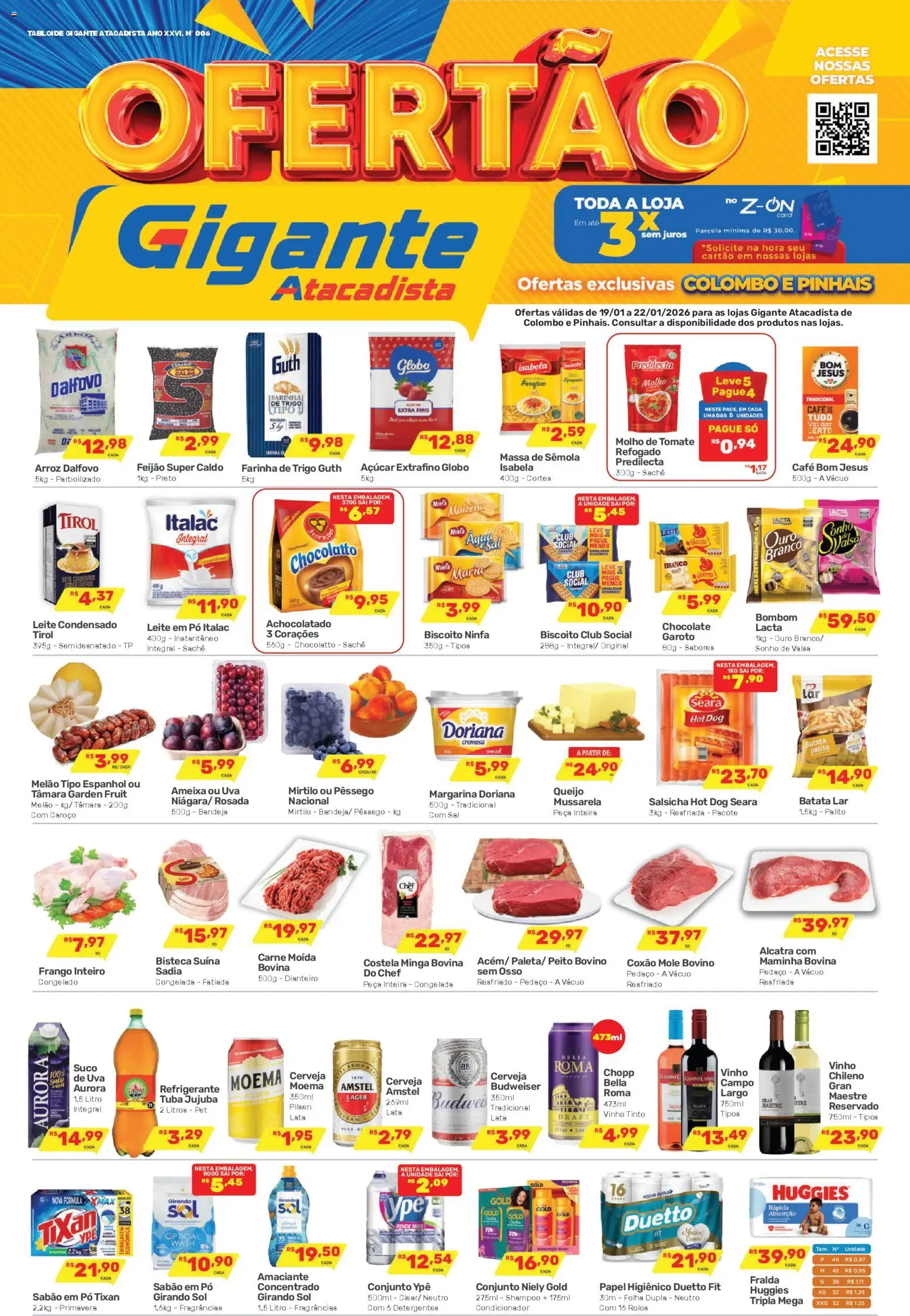 Pré-Visualização do folheto "Ofertas da semana" da loja Gigante Atacadista válido a partir de 19/01/2026