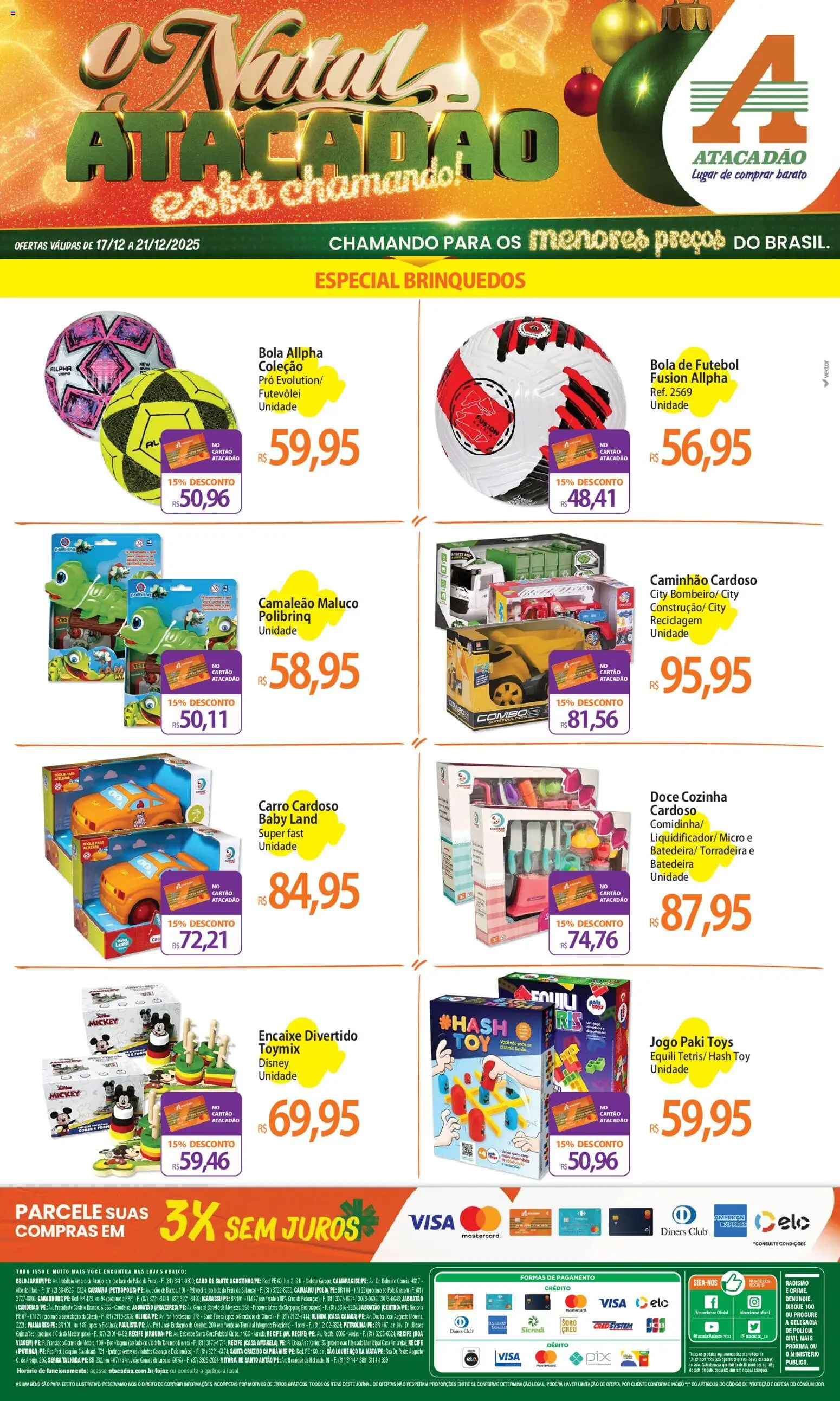 Pré-Visualização do folheto "Ofertas - PE" da loja Atacadão válido a partir de 17/12/2025