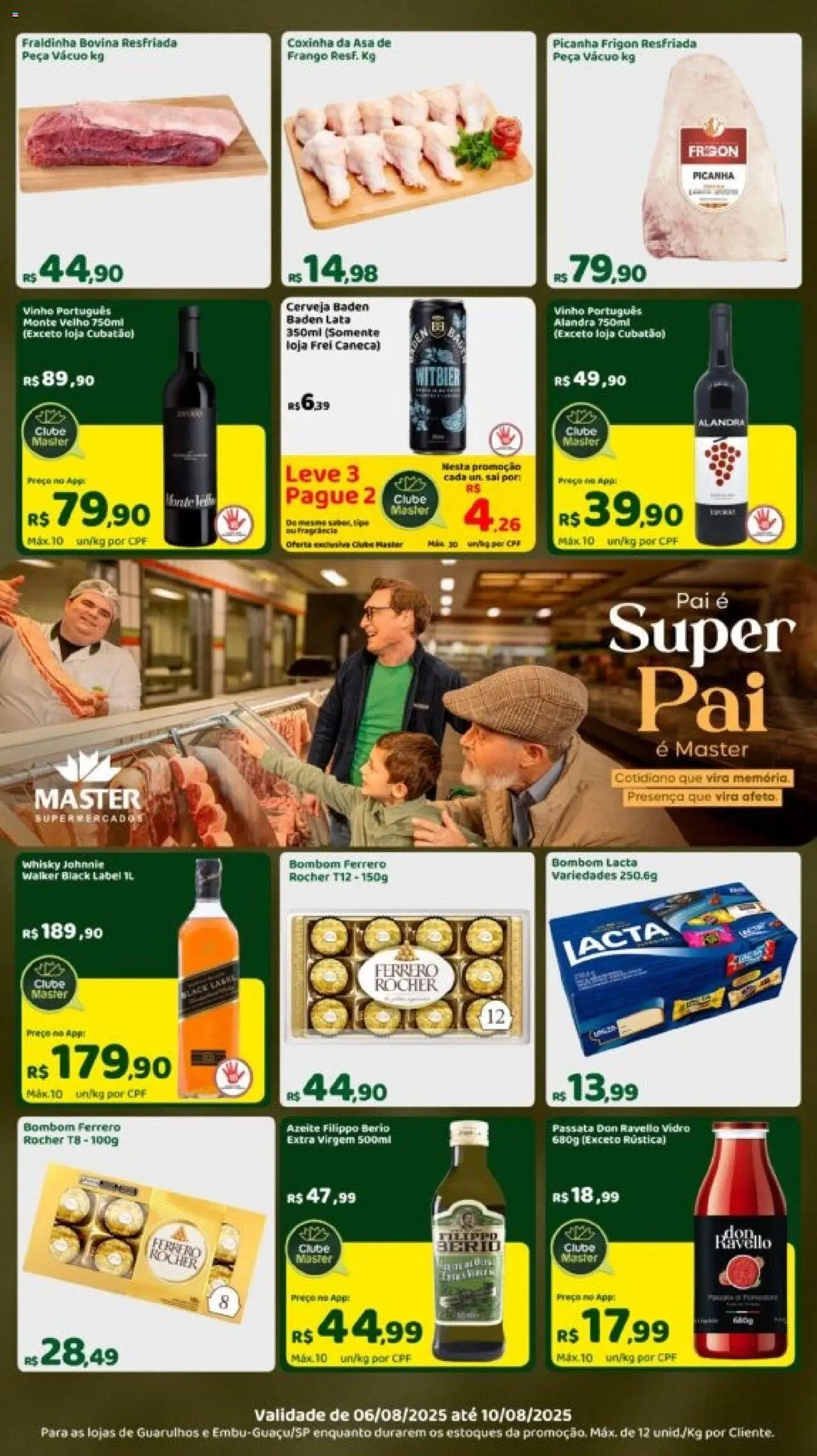 Master folheto "Ofertas Dia dos Pais" válido a partir de 06/08/2025 - número de página 1