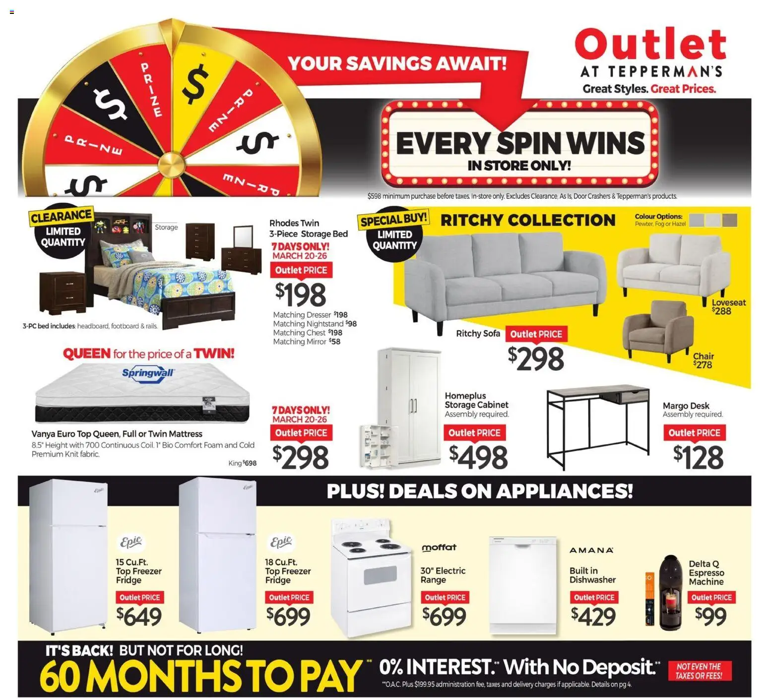 Preview of leaflet Tepperman's flyer - Outlet from shop Tepperman's is valid from Mar 20, 2026