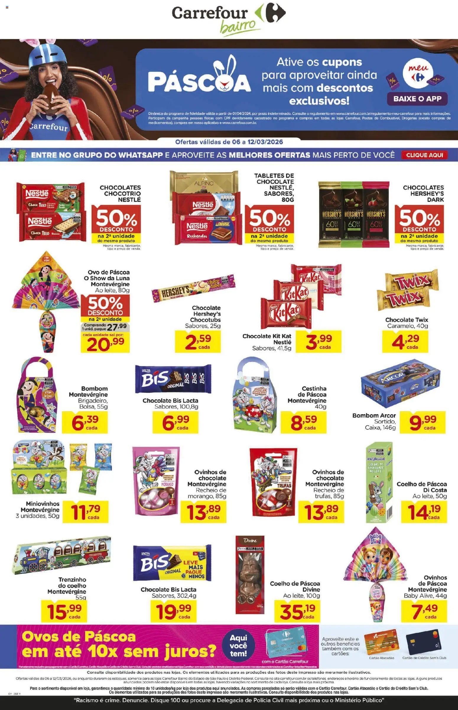 Pré-Visualização do folheto "Carrefour Bairro ofertas Páscoa" da loja Carrefour Bairro válido a partir de 06/03/2026