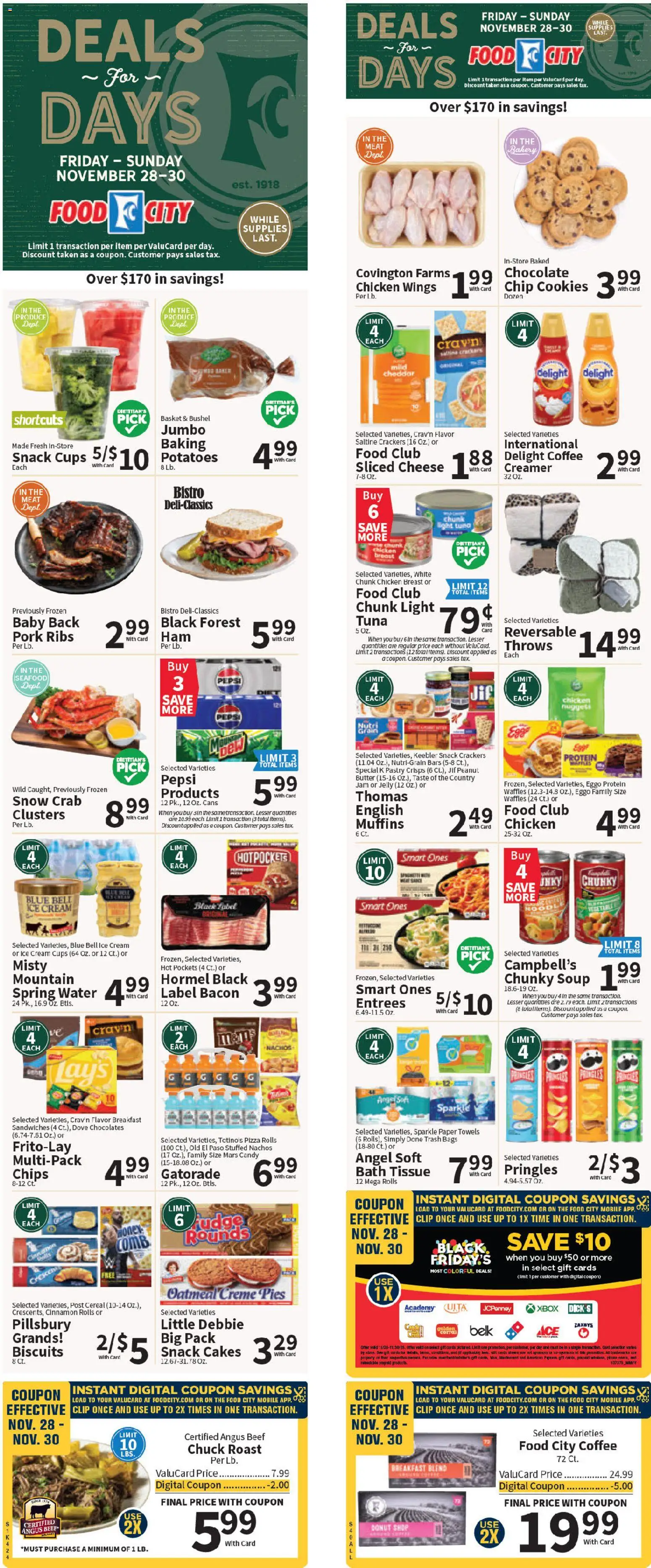 Ad Preview of Food City Black Friday from 11/28/2025