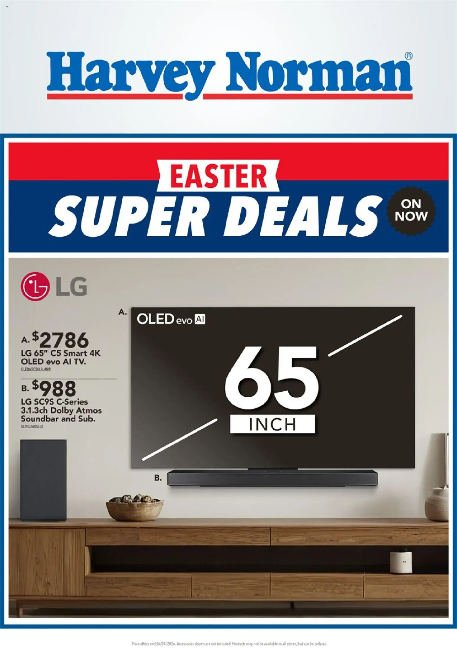 Preview of catalogue Harvey Norman Easter Super Deals on TV's & Accessories from shop Harvey Norman valid 4 Apr 2026