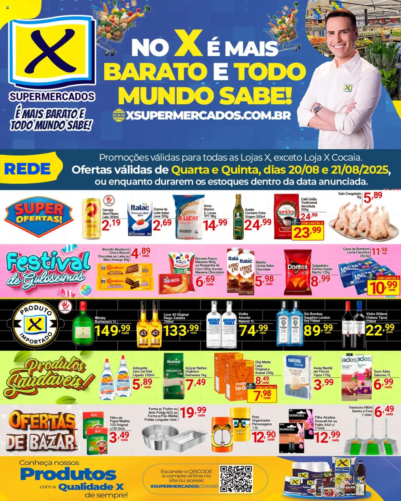 X Supermercados folheto "Ofertas da semana" válido a partir de 20/08/2025 - número de página 1