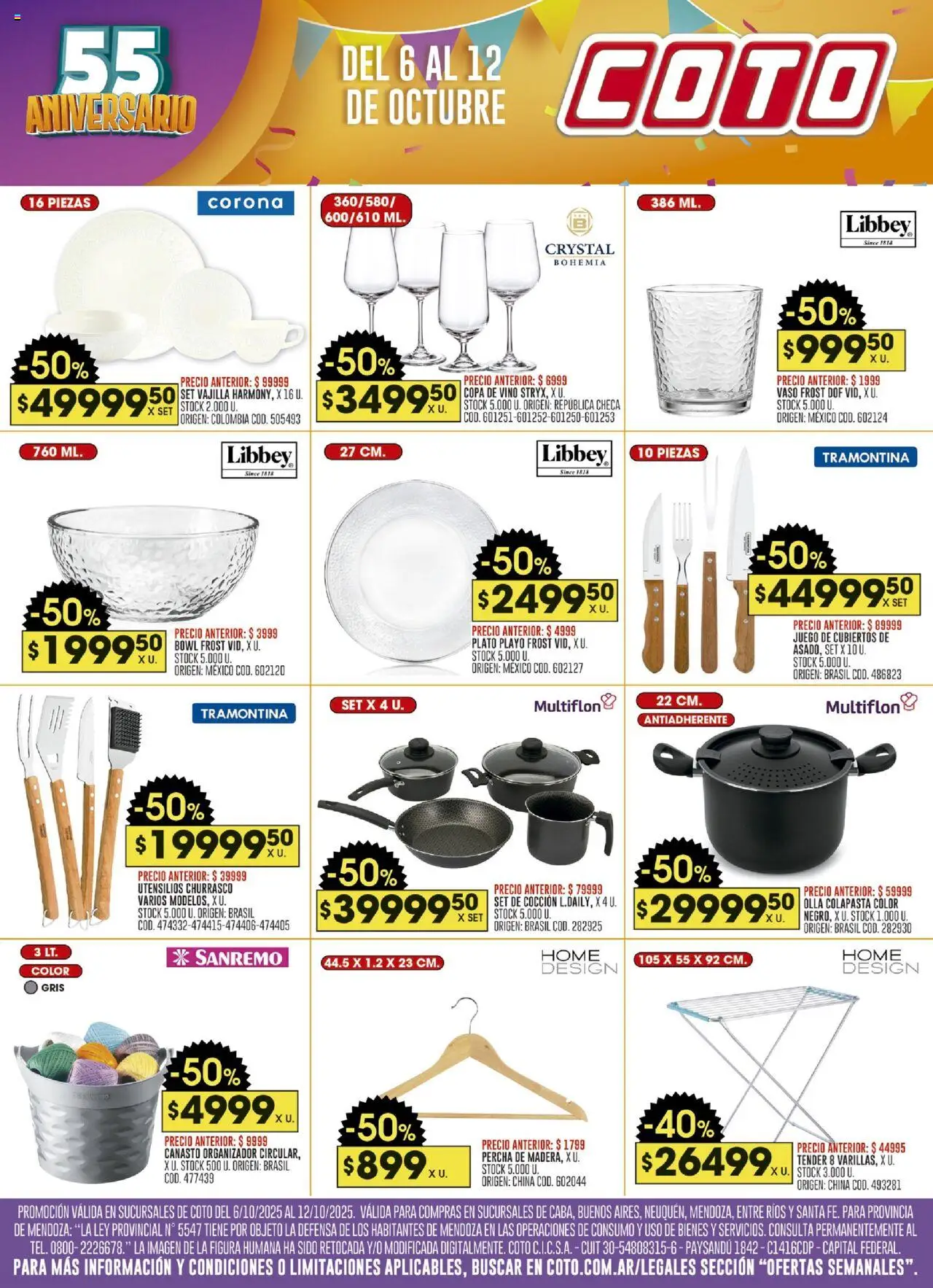Vista previa del folleto de la tienda Coto válido desde el 06/10/2025 - Vino, Olla, Tender, Organizador, Bowl, Vajilla, Percha