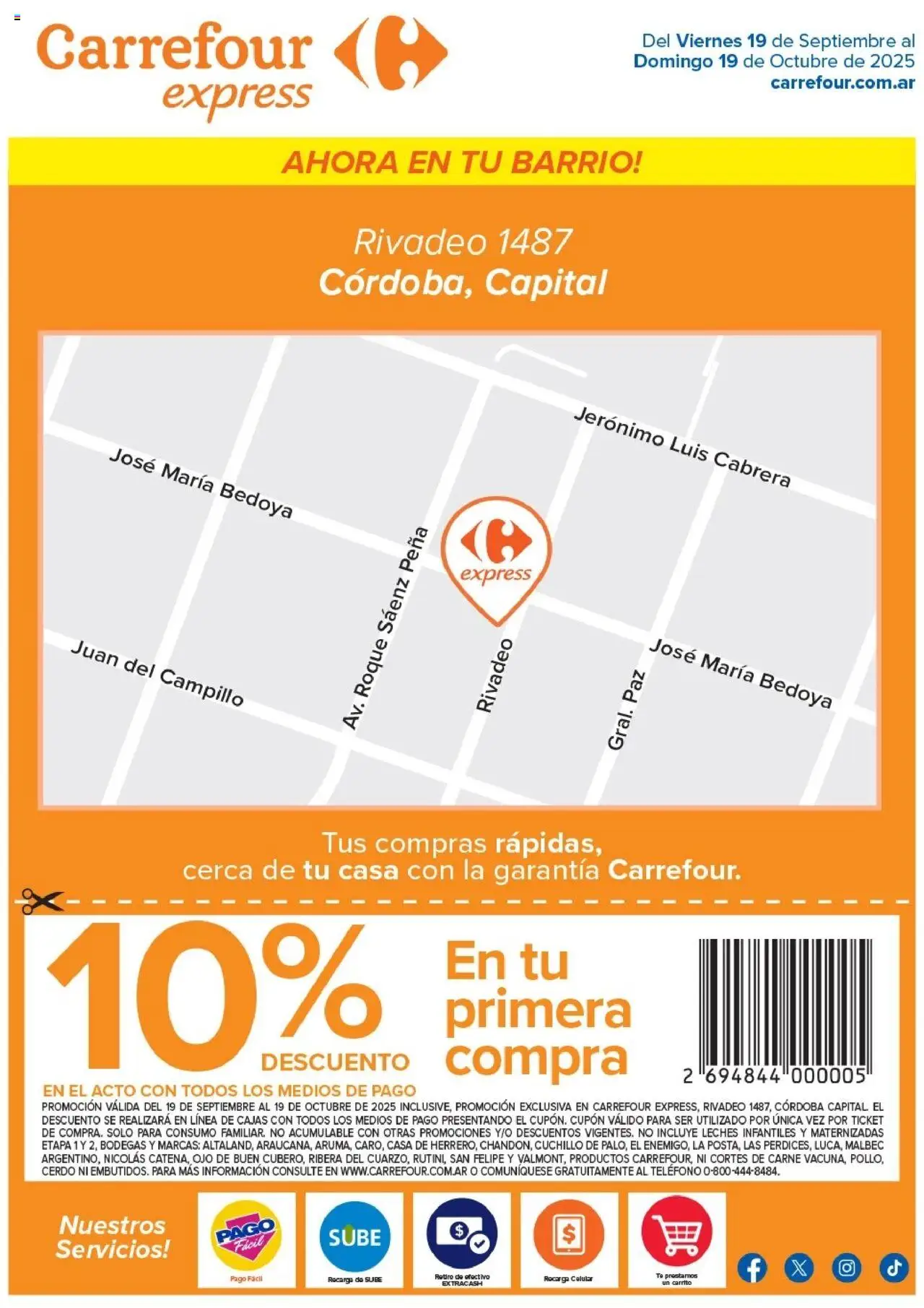 Carrefour Express | Rivadeo 1487 Córdoba, Capital del 19/09/2025 >> Catálogo