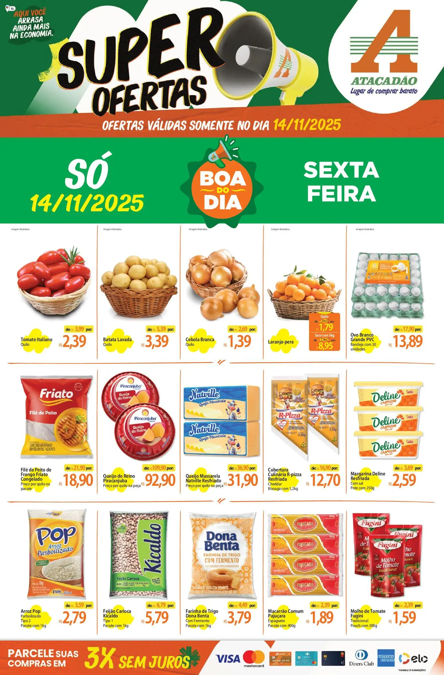 Pré-Visualização do folheto "Ofertas - AL" da loja Atacadão válido a partir de 14/11/2025
