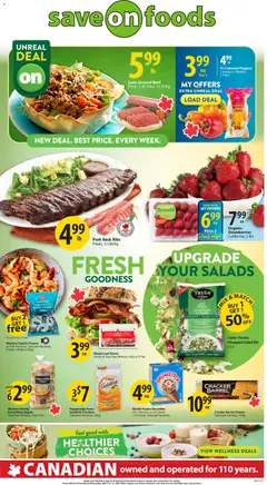 Preview of leaflet Save on foods weekly flyer / circulaire from shop Save on foods is valid from Apr 09, 2026