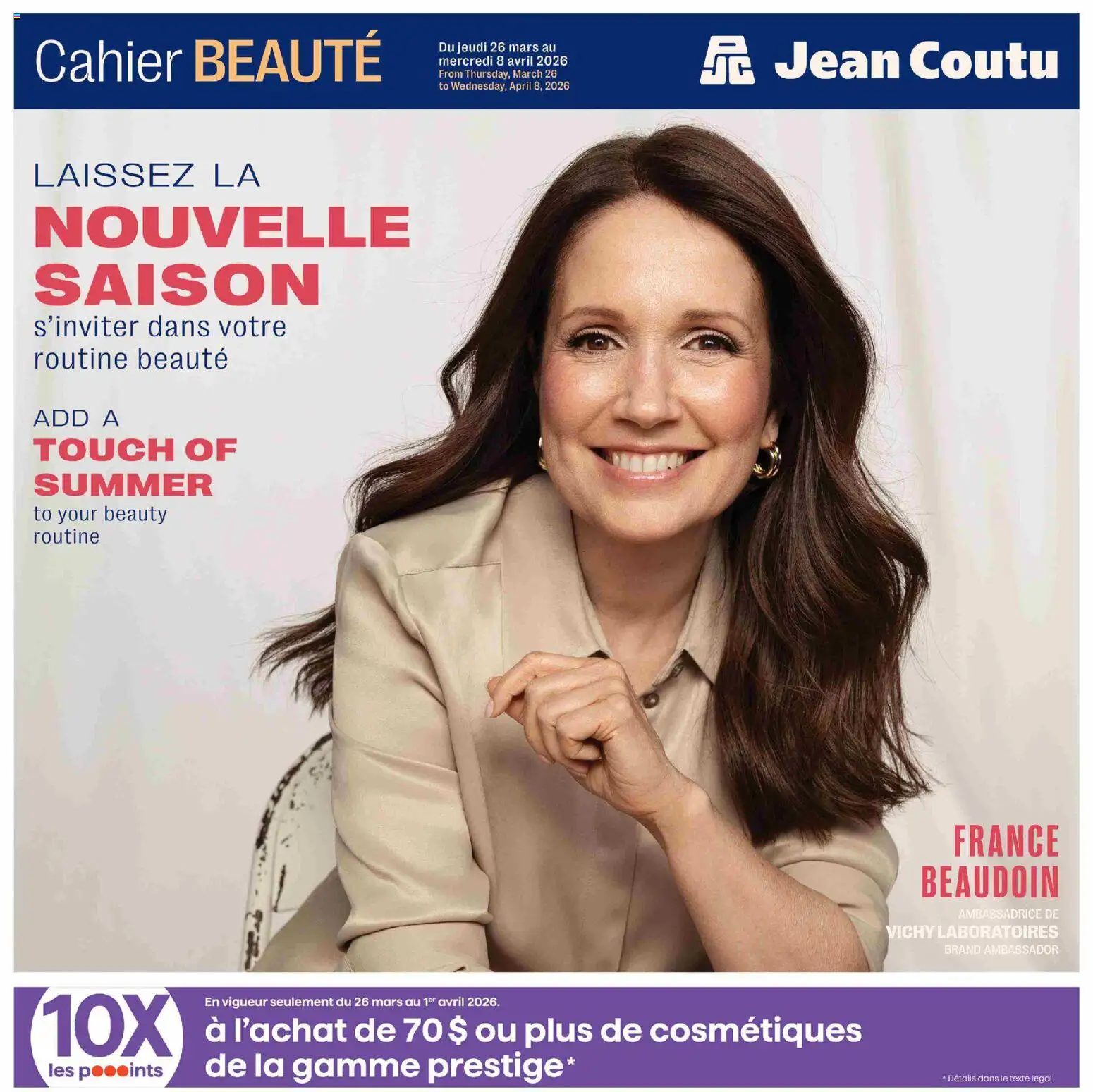 Preview of leaflet Jean Coutu circulaire - Encart Beauté from shop Jean Coutu is valid from Mar 26, 2026