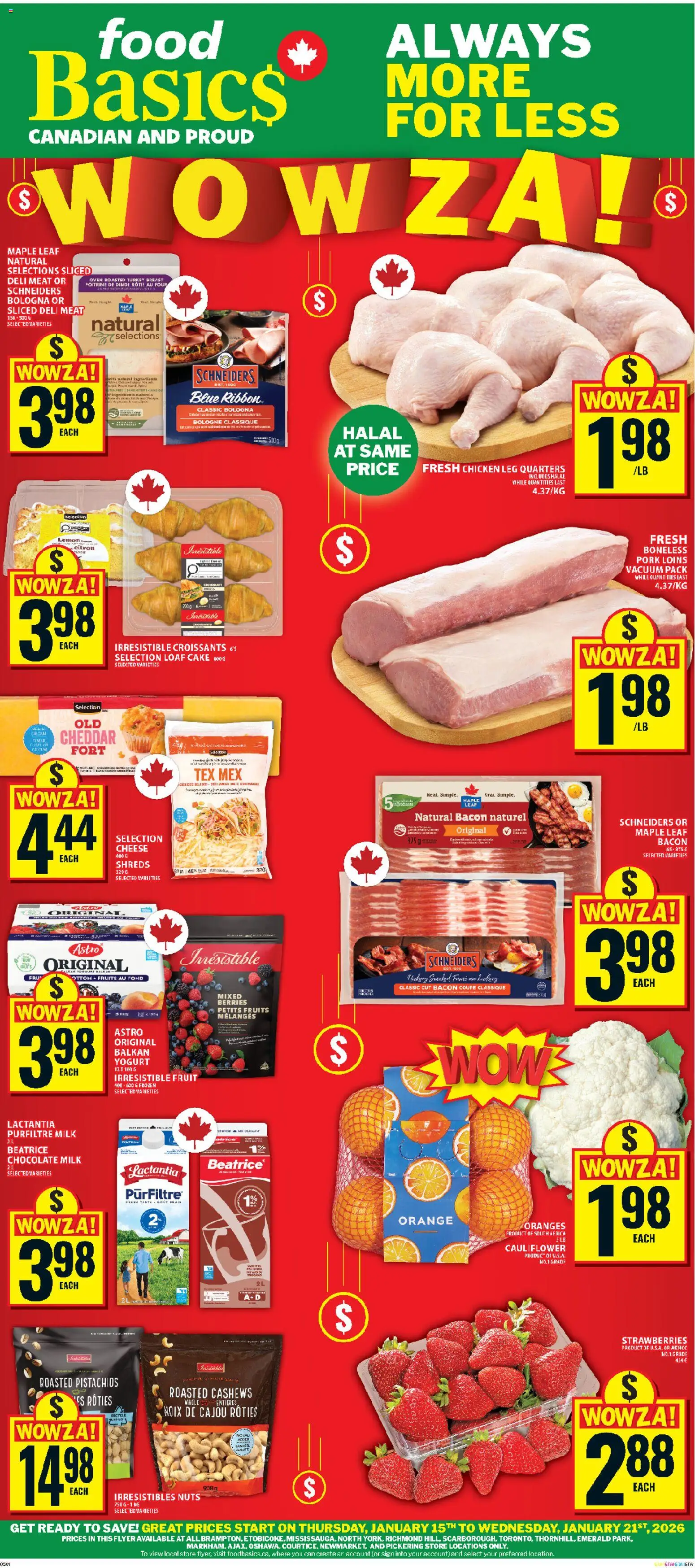 Preview of leaflet Ajax from shop Food Basics is valid from Jan 15, 2026