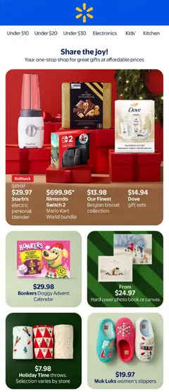 Preview of leaflet Share the joy! from shop Walmart is valid from Oct 30, 2025