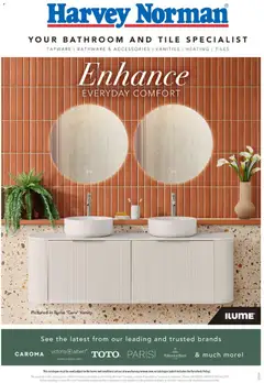 Preview of catalogue Enhance Everyday Comfort Bathroom Catalogue from shop Harvey Norman valid 04/12/2025