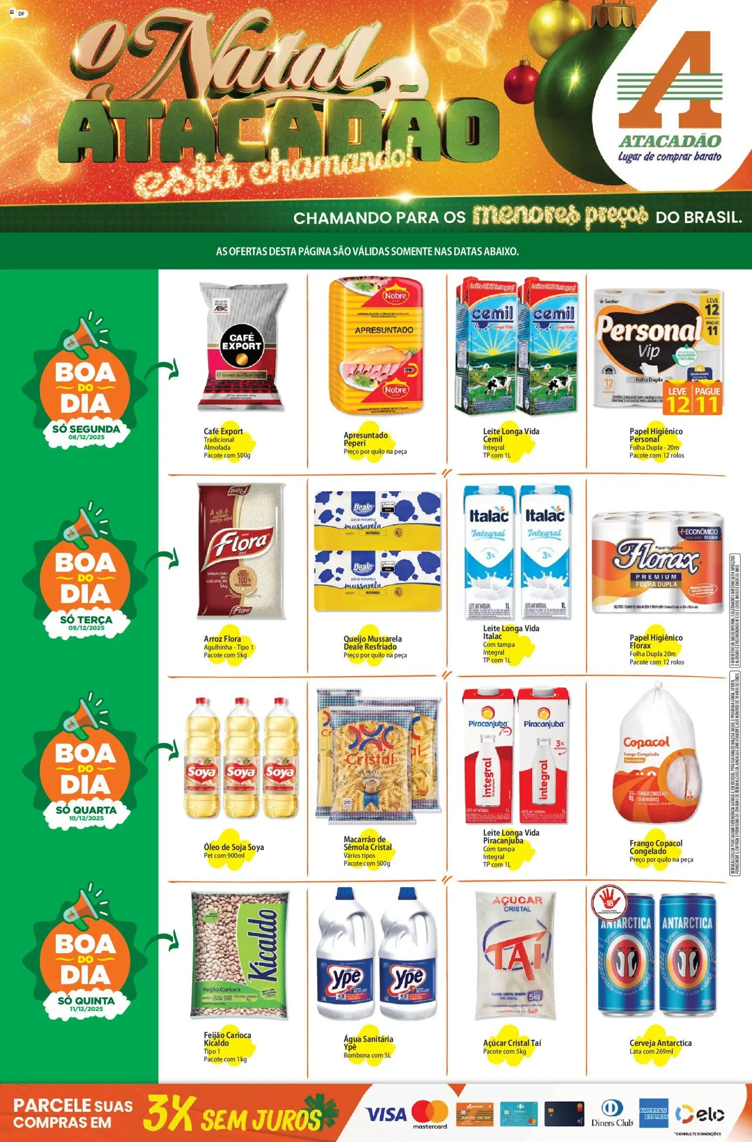 Pré-Visualização do folheto "Ofertas - DF" da loja Atacadão válido a partir de 08/12/2025
