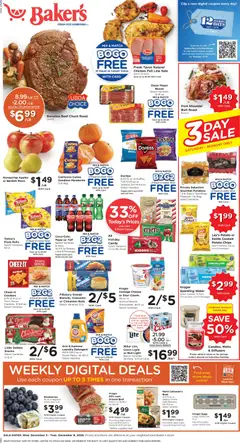 Ad Preview of Baker's Weekly Ad from 12/03/2025 | Page: 1
